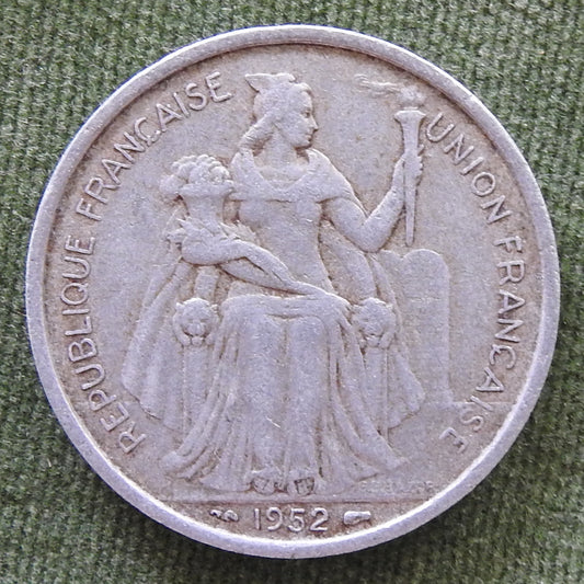 French Oceania 1952 5 Franc Coin