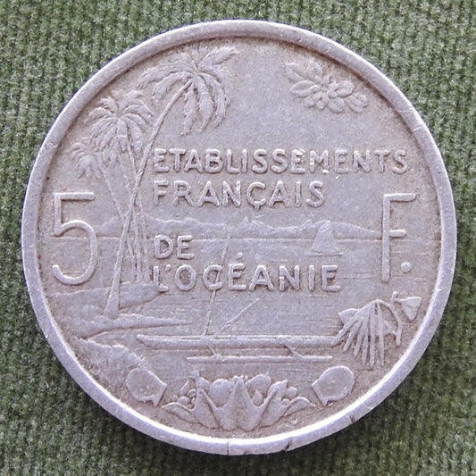 French Oceania 1952 5 Franc Coin