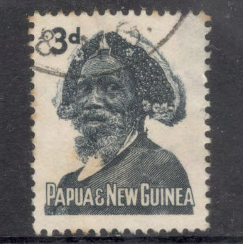 New Guinea PNG 1961-1963 3d 3 Pence Local Motives Indigo Stamp