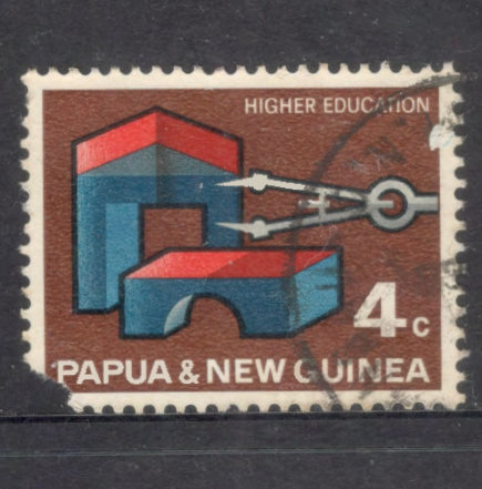 New Guinea PNG 1967 4 Cent Higher Education Multicoloured Stamp