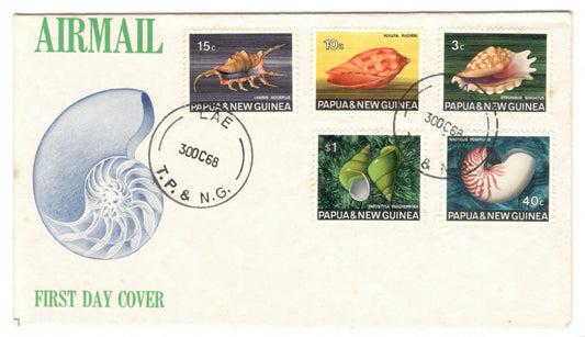 New Guinea PNG 1968 Seashells First Day Cover FDC