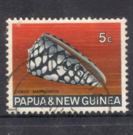 New Guinea PNG 1968-1969 5 Cent Seashells Multicoloured Stamp