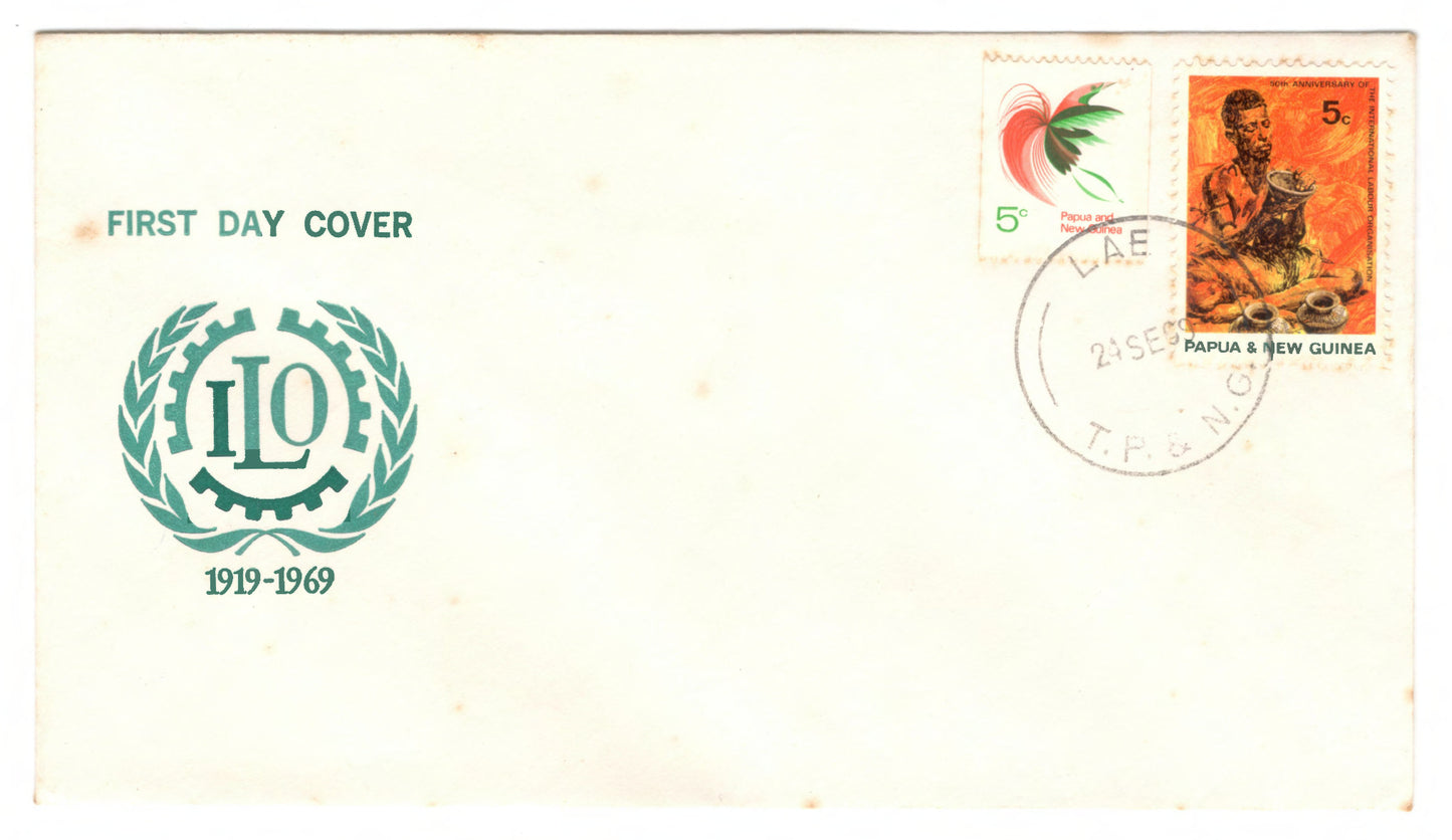 New Guinea PNG 1969 ILO 1919 -1969 First Day Cover FDC