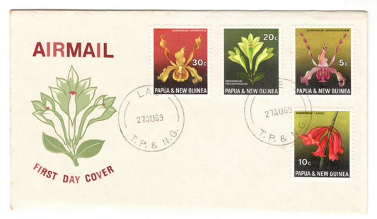 New Guinea PNG 1969 Orchids Lae First Day Cover FDC