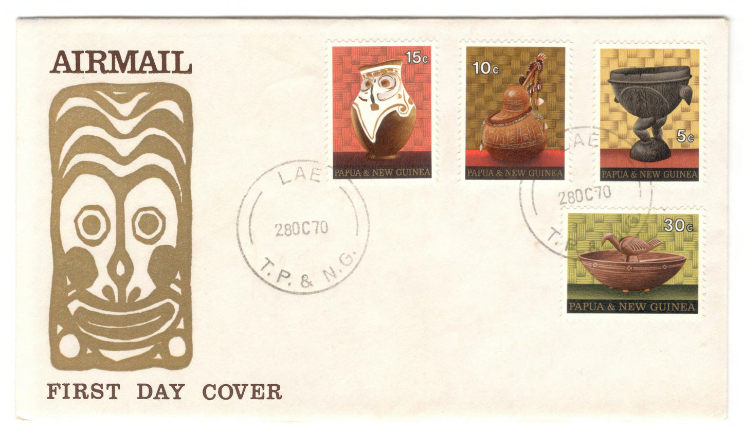 New Guinea PNG 1970 Native Artifacts First Day Cover FDC