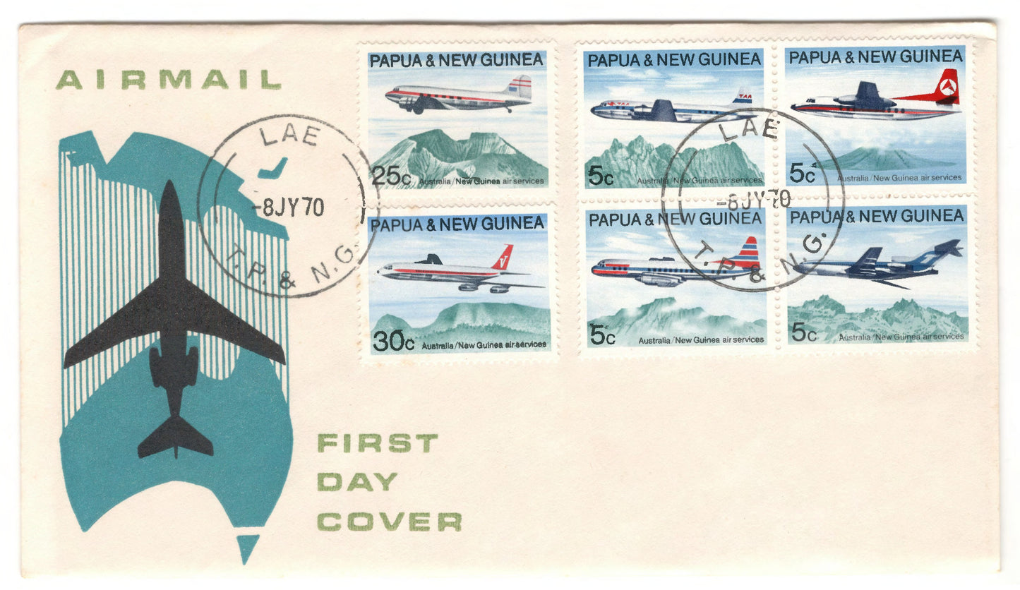 New Guinea PNG 1970 Australian and New Guinea Air Services First Day Cover FDC