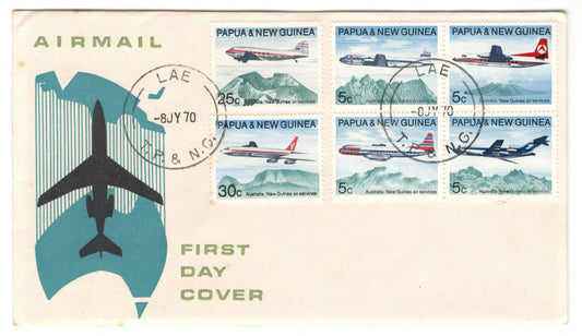 New Guinea PNG 1970 Australian and New Guinea Air Services First Day Cover FDC