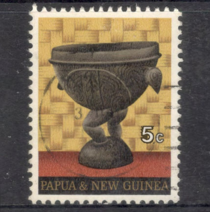 New Guinea PNG 1970 5 Cent Native Artifacts Multicoloured Stamp