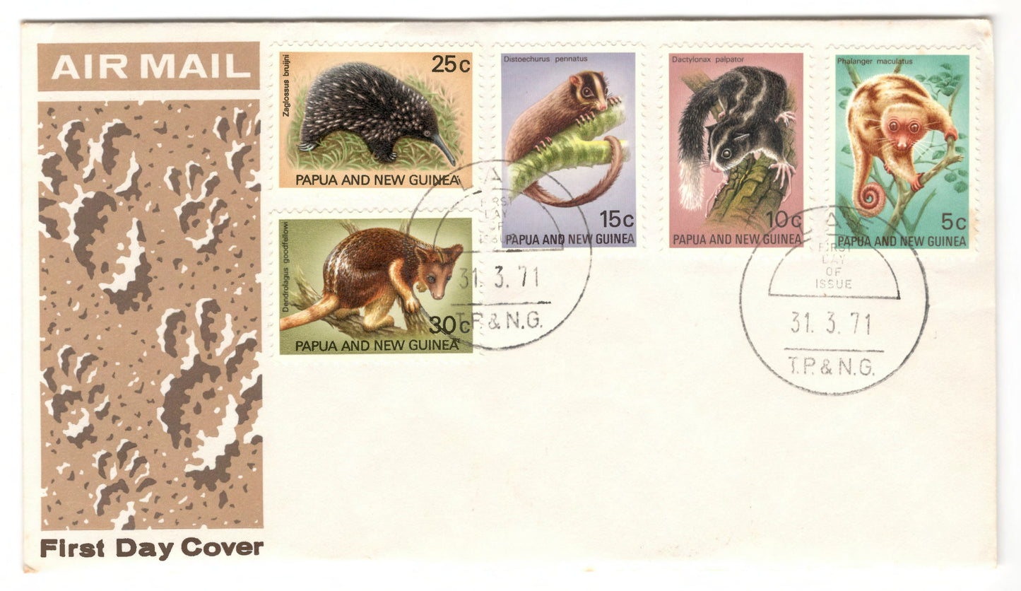 New Guinea PNG 1971 Fauna Conservation First Day Cover FDC