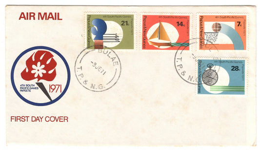 New Guinea PNG 1971 4th Anniversary of the South Pacific Games Papeete First Day Cover FDC