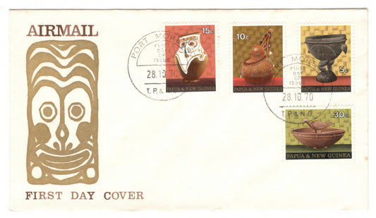 New Guinea PNG 1970 Native Artifacts First Day Cover FDC