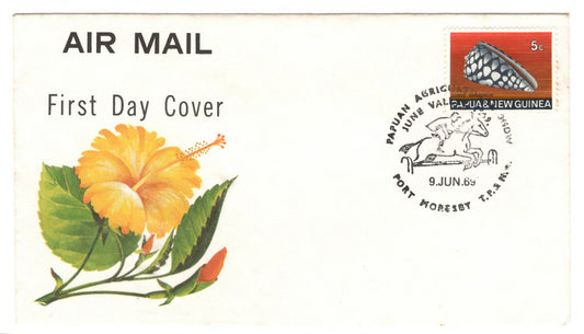 New Guinea PNG 1969 Seashells Conus Marmoreus First Day Cover FDC