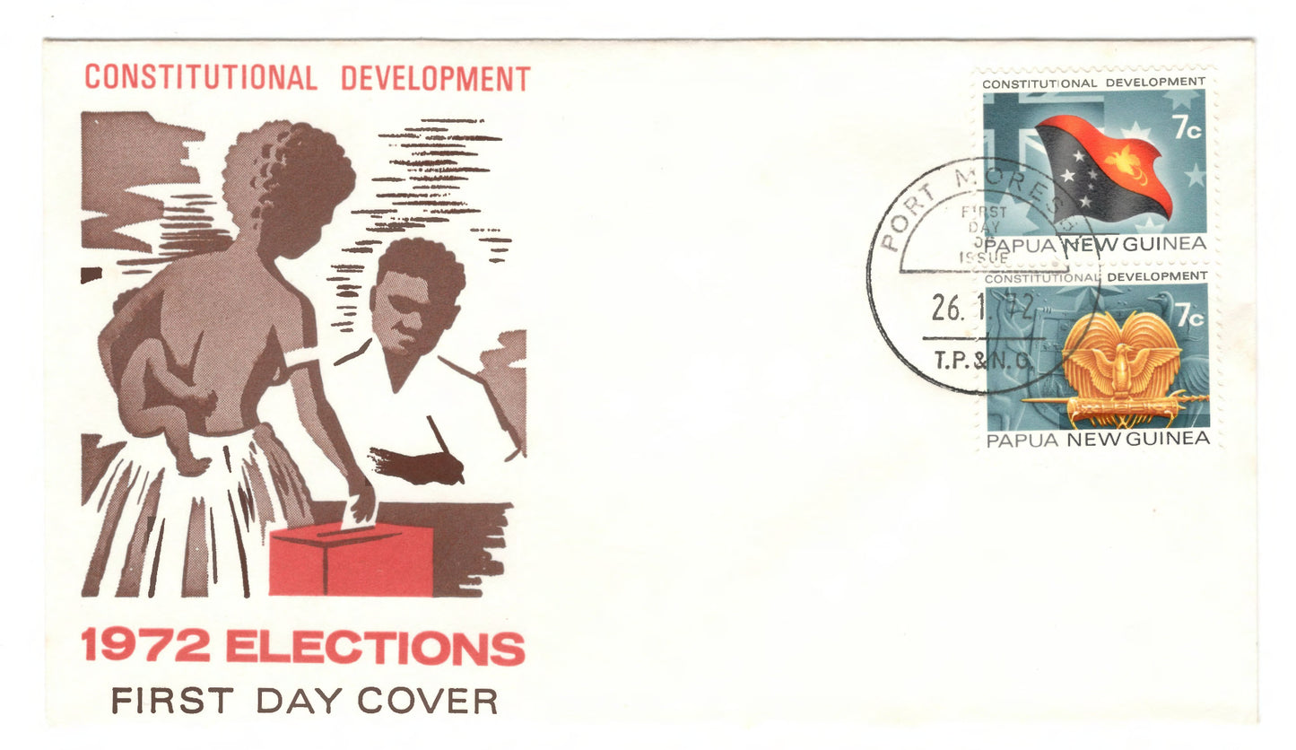New Guinea PNG 1972 Constitutional Development First Day Cover FDC