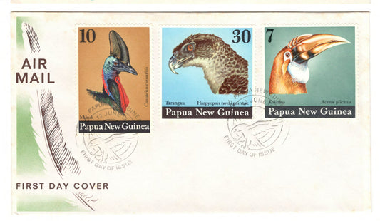 New Guinea PNG 1974 Birds' Heads First Day Cover FDC