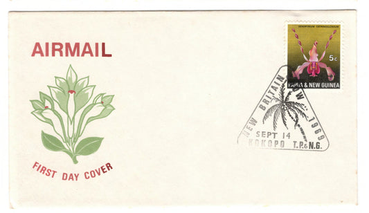 New Guinea PNG 1969 Flora Conservation Orchids First Day Cover FDC