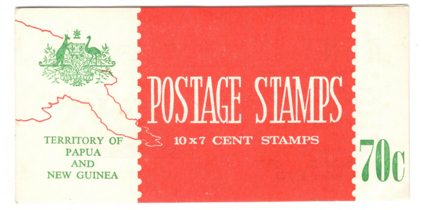 New Guinea 1971 7 Cent Seashells Stamp Booklet Of 10 Stamps $0.70
