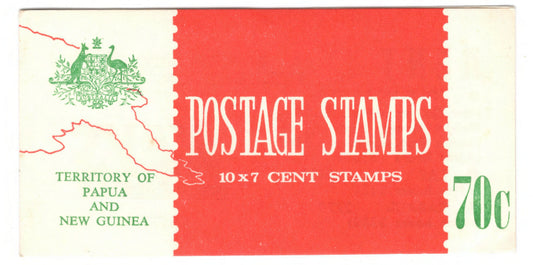 New Guinea 1971 7 Cent Seashells Stamp Booklet Of 10 Stamps $0.70