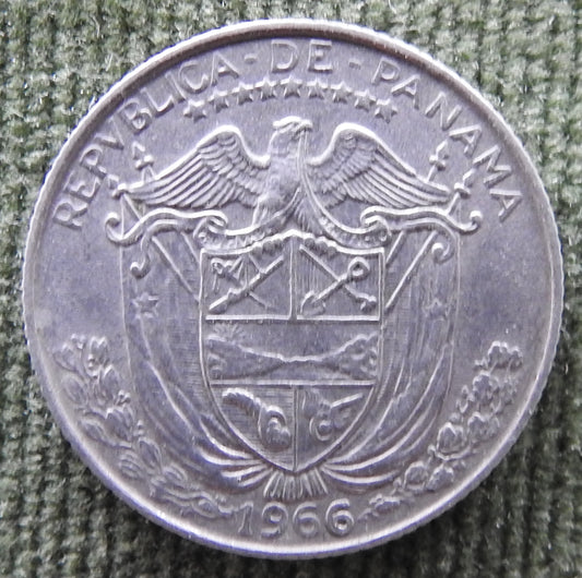 Panama 1966 1/10 Balboa Coin Bust Of Vasco Nunez de Balboa