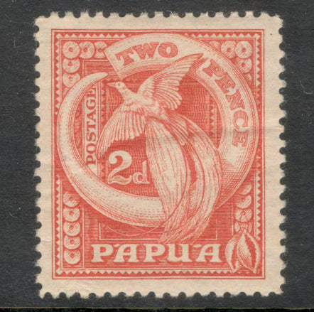 Papua 1932 2d Red Bird Of Paradise Local Motif Stamp - Perf: 11