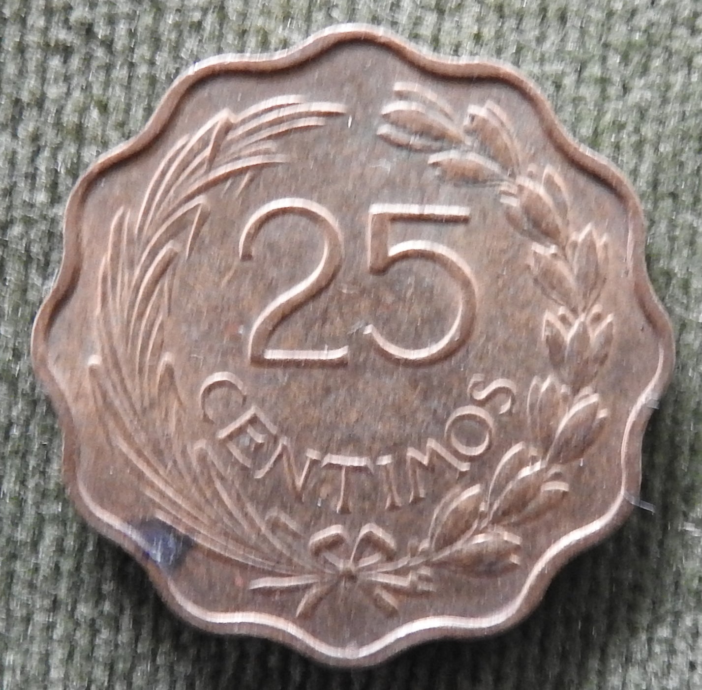 Paraguay 1953 25 Centimos Coin National Coats Of Arms