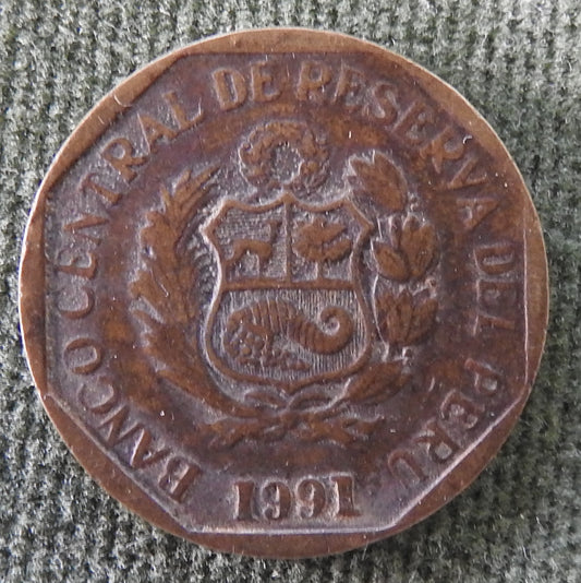 Peru 1991 10 Centimos Coin - Circulated