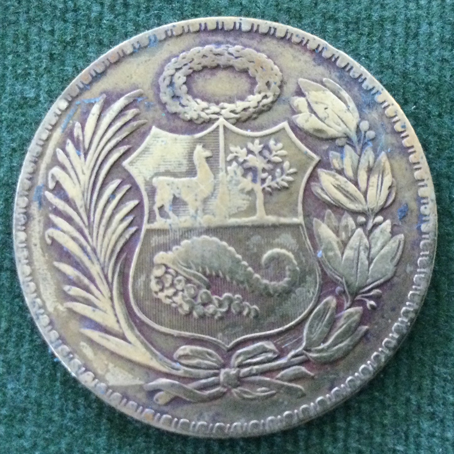 Peru 1935 1/2 Sol De Oro Coin