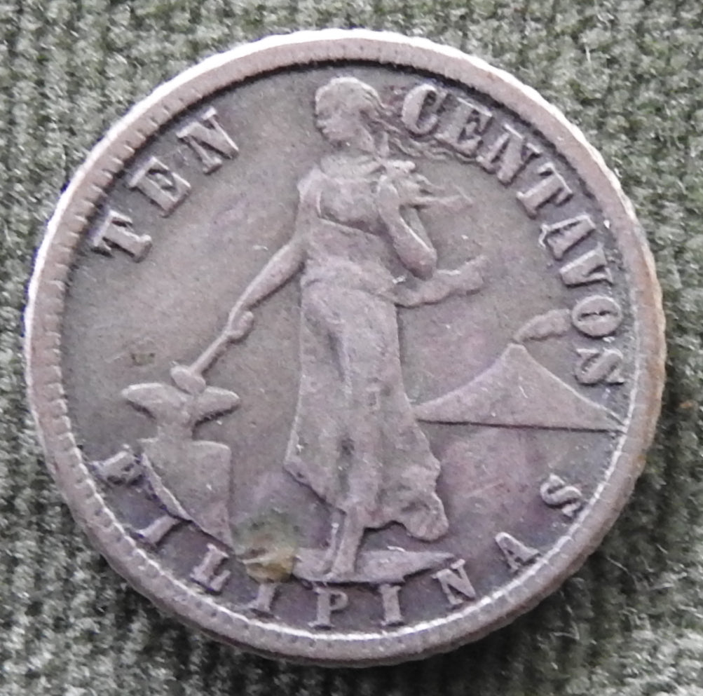 Philippines 1913 10 Centavos Coin