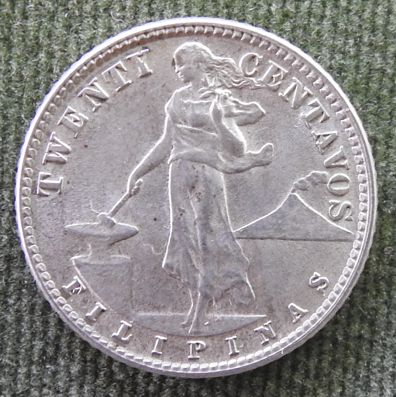 Philippines 1944 D 20 Centavo USA Coin - Circulated