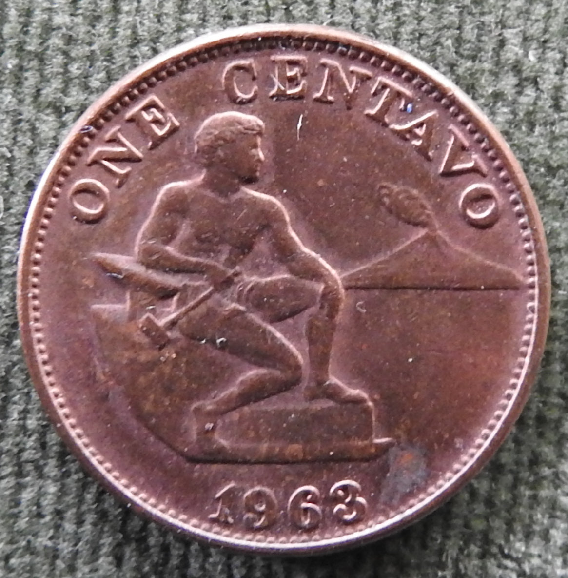 Philippines 1963 1 Centavo Mayon Volcano Coin