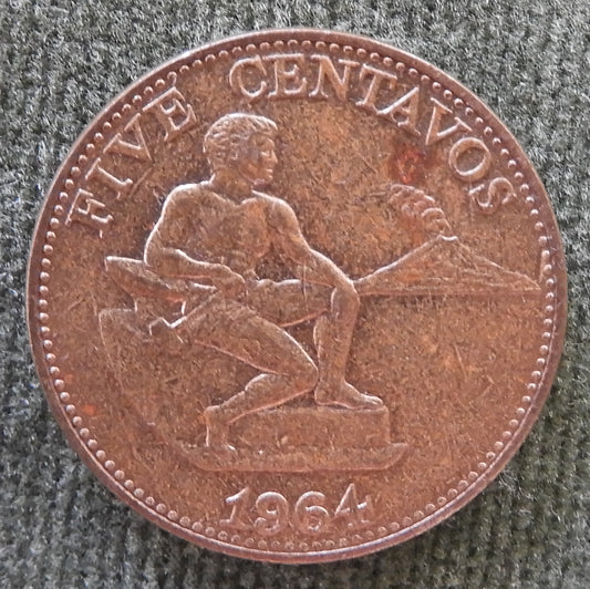 Philippines 1964 5 Centavos Coin