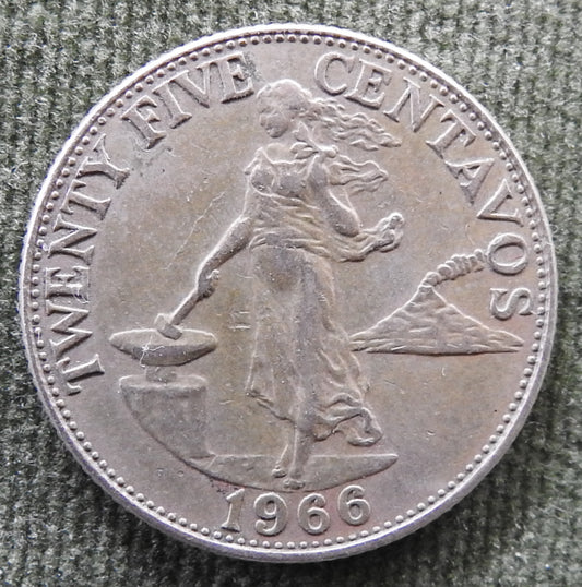 Philippines 1966 25 Centavos Coin