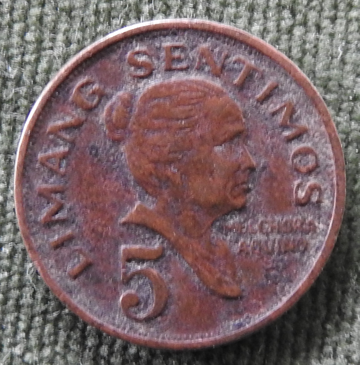 Philippines 1970 5 Sentimo Melchora Aquino Coin