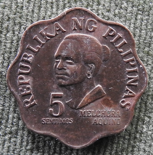 Philippines 1978 5 Sentimo Melchora Aquino Coin