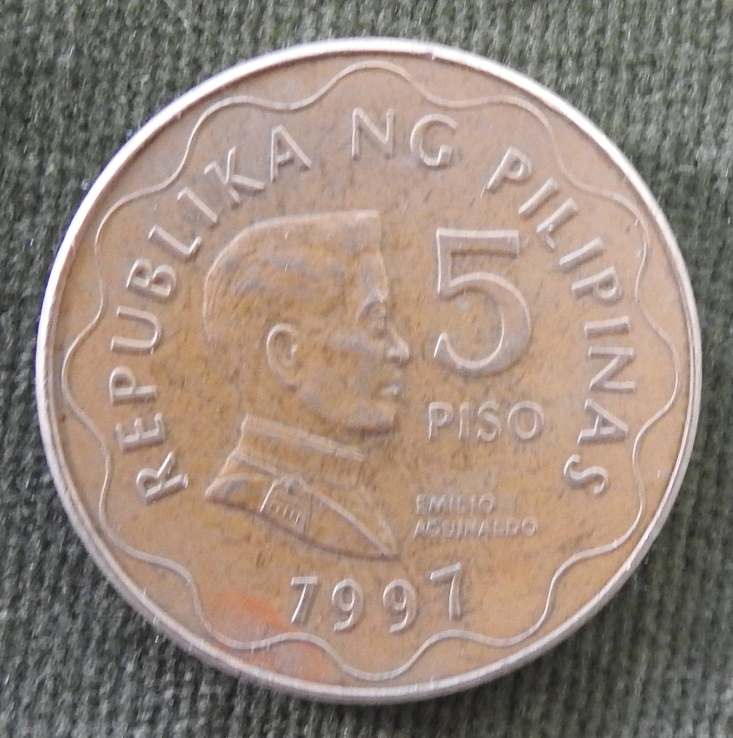 Philippines 1997 5 Piso Emilio Aguinaldo Coin