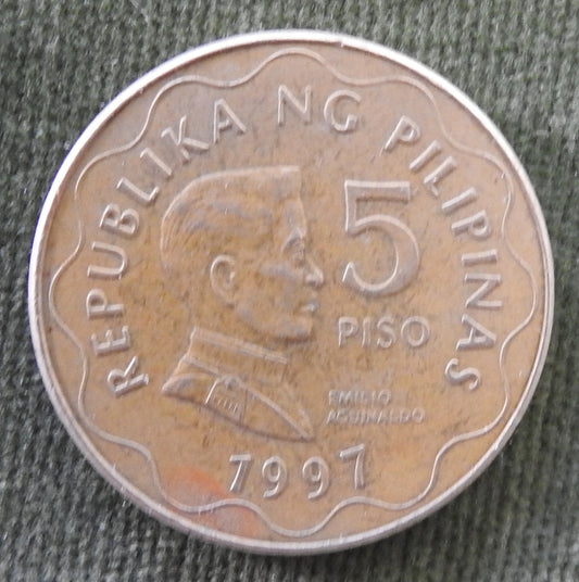 Philippines 1997 5 Piso Emilio Aguinaldo Coin