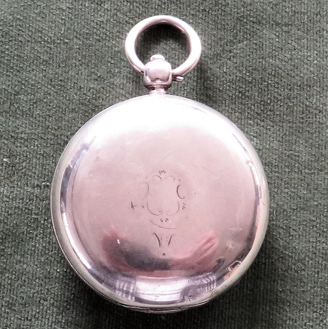 William Ehrhardt Sterling Silver Key Wind & Set Full Hunter Pocket Watch c.1916 - Intermittently Stopping