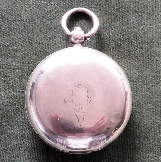 William Ehrhardt Sterling Silver Key Wind & Set Full Hunter Pocket Watch c.1916 - Intermittently Stopping