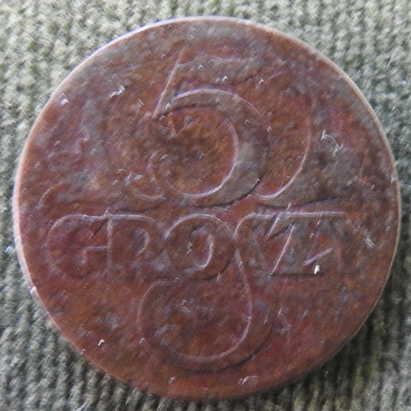 Poland 1923 5 Groszy Coin - Circulated