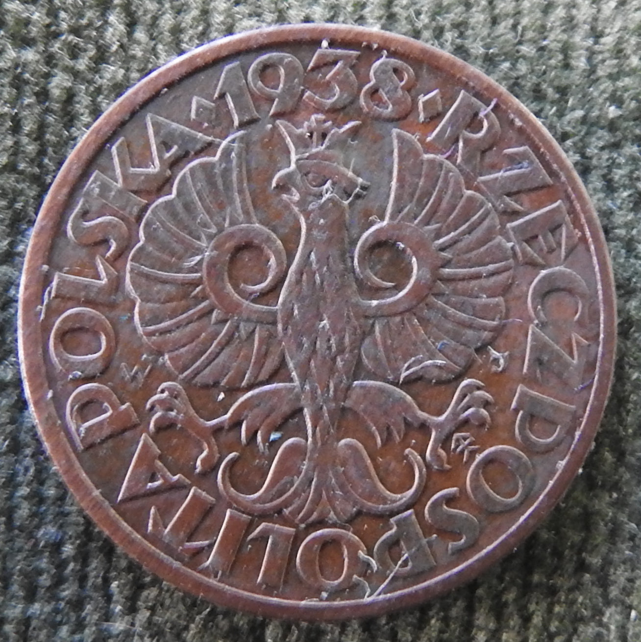 Poland 1938 2 Groszy Coin - Circulated