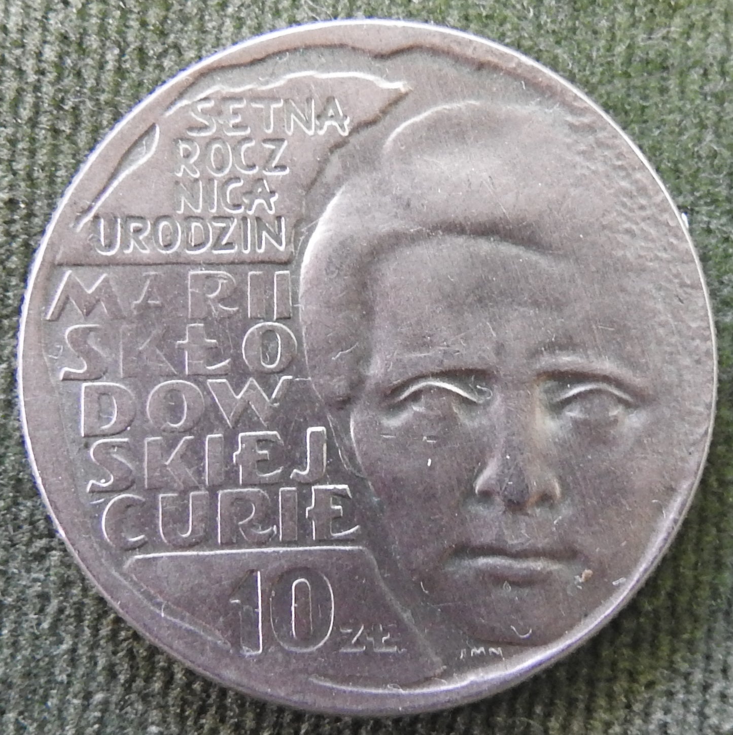 Poland 1967 10 Zlotys Birth of Marie Sklodowska Curie Coin - Circulated