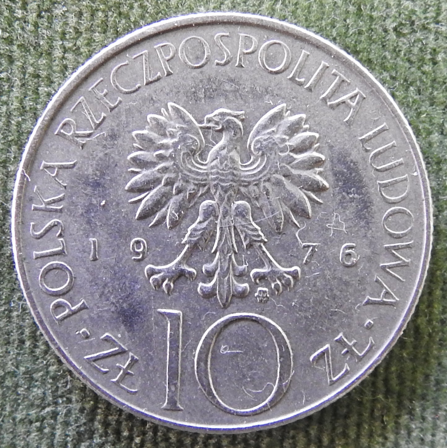 Poland 1976 10 Zlotys Adam Mickiewicz Coin - Circulated