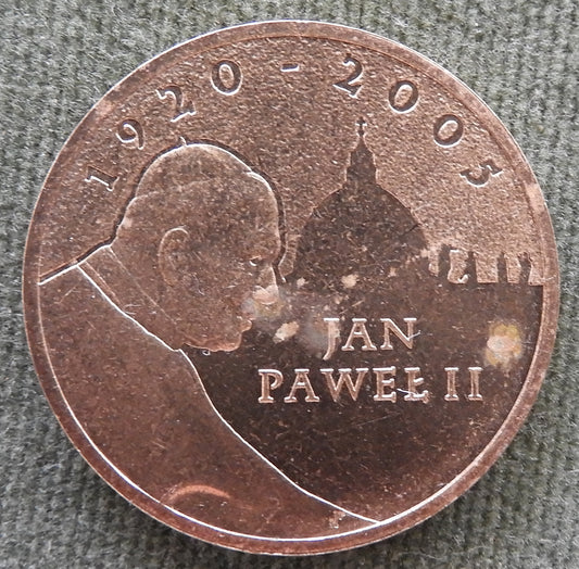 Poland 2005 2 Zlote Coin Pope Jan Pawel II
