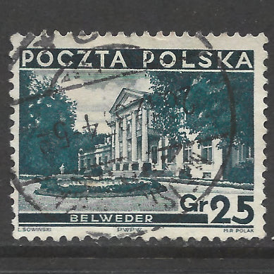 Poland Polska 1935 Different Sights Stamp - Cancelled