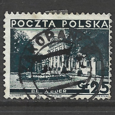 Poland Polska 1935 Different Sights Stamp - Cancelled