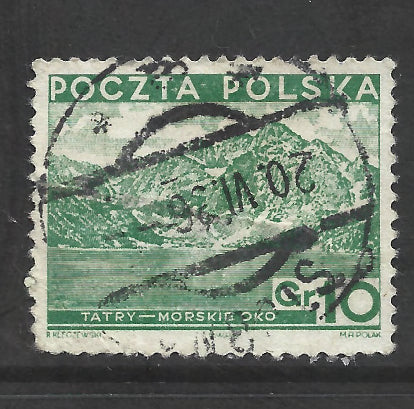 Poland Polska 1935 Different Sights Stamp - Cancelled
