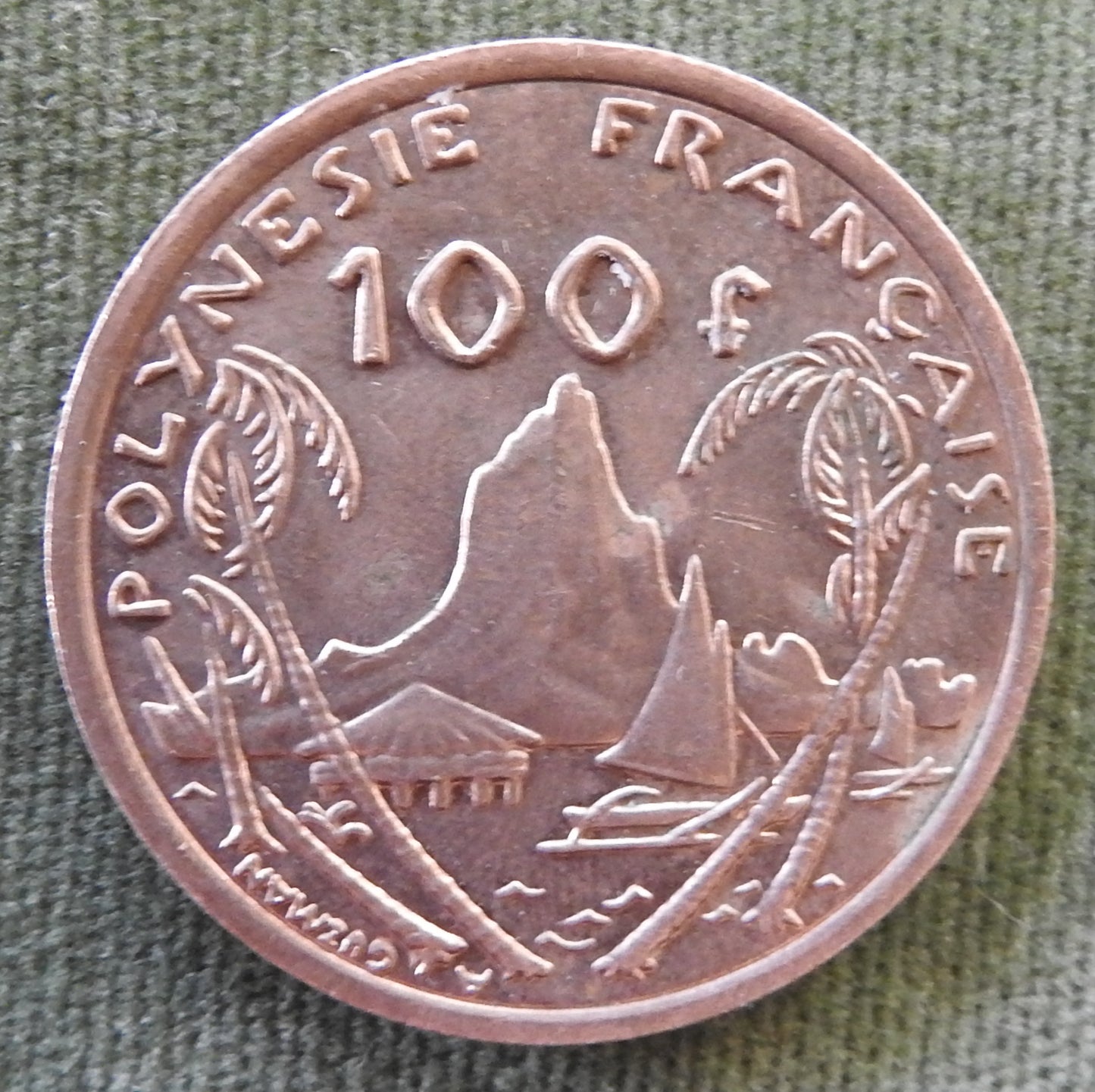 French Polynesie 2003 100 Franc Coin
