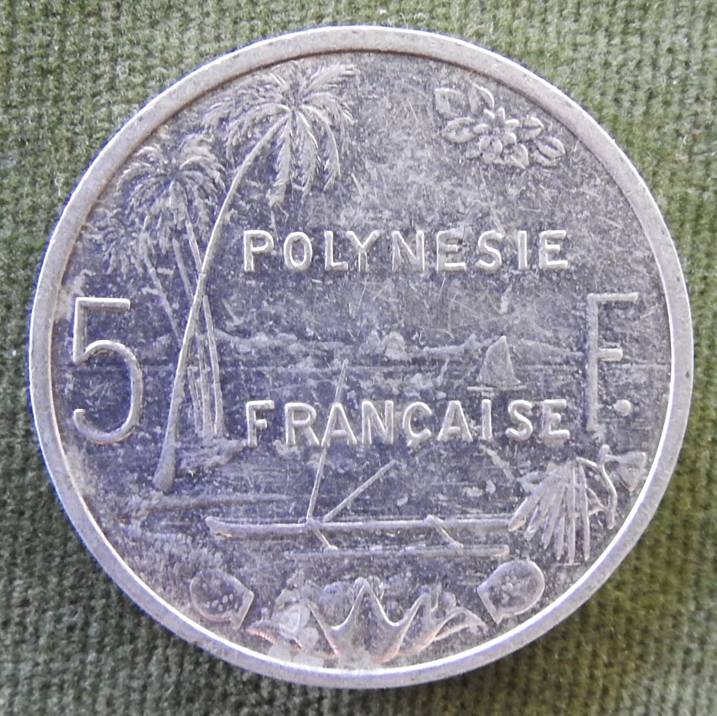 French Polynesie 2008 5 Franc Coin