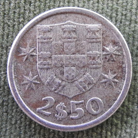 Portugal 1966 2 1/2 Escudos Ship Coin