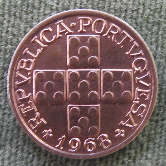 Portugal 1968 20 Centavos Olive Branches Coin