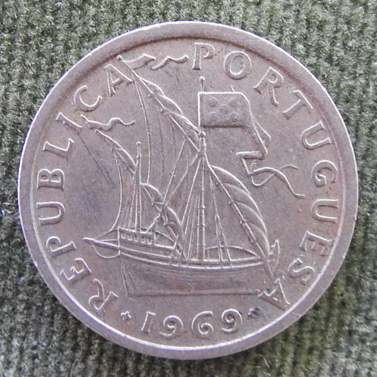 Portugal 1969 2 1/2 Escudos Ship Coin